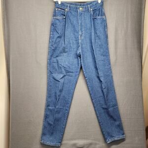 Vintage Chic Jeans Womens 18 Tall High Rise Tapered Leg Made USA 80s 90s Denim